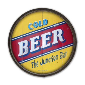 Have a Cold Beer Barrel End Wooden Sign