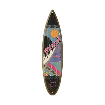 Art Deco 'Splendid' - Surfboard Wooden Sign