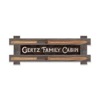 Framed Sign, Long Horizontal - Cabin