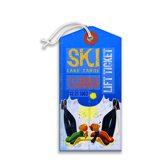 Relaxing Skiers Lift Ticket