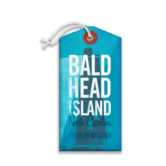 Bald Head Island NC Lighthouse Luggage Tag