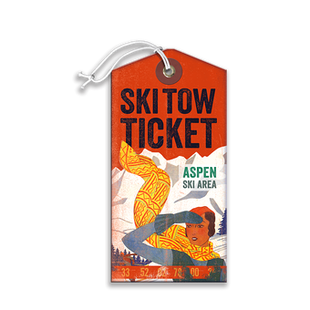 Ski Tow Ticket Tag