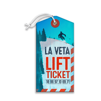 Downhill Skiers Lift Ticket