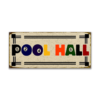 Pool Hall Simple Sign