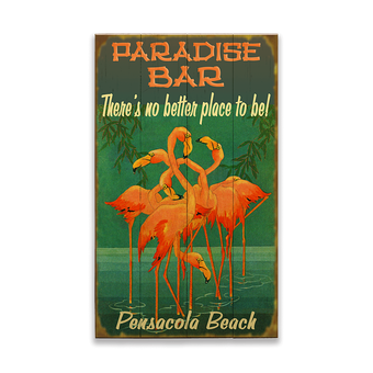 Flamingos Paradise Bar Sign