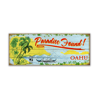 Paradise Found Vintage Sign
