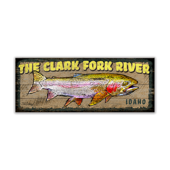 Rainbow Trout Textured Sign