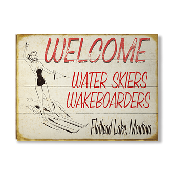 Welcome Water Skiers and Wakeboarders Sign