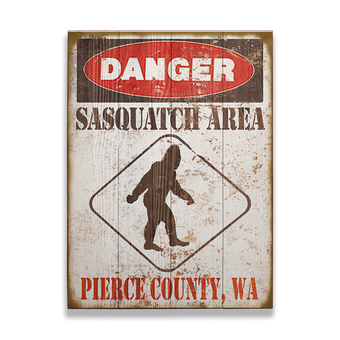 Danger Sasquatch Area Sign