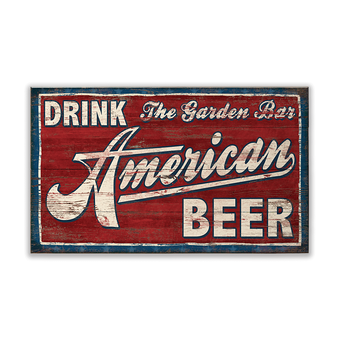 Drink American Beer Sign