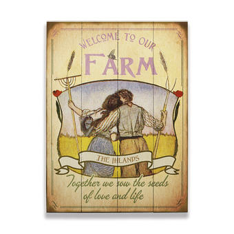 Welcome To Our Farm Rustic Wall Art