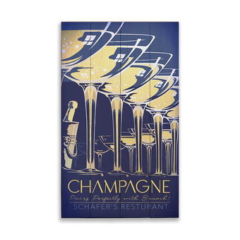 Champagne Brunch Vintage Sign