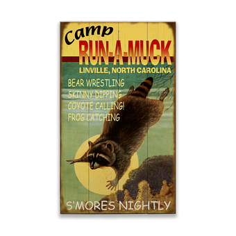 Camp Run-A-Muck Sign
