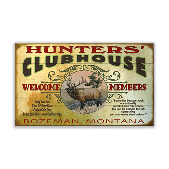 Hunters' Clubhouse Sign