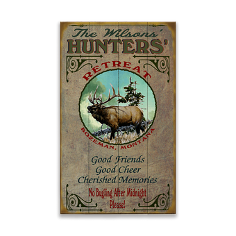 Hunters' Retreat (Elk) Sign