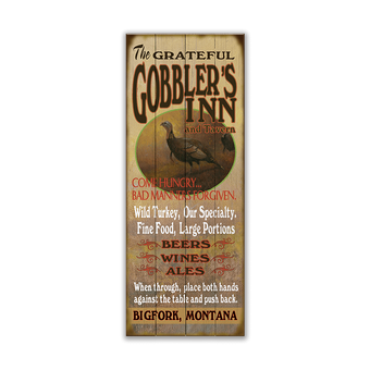 Grateful Gobbler's Inn Sign