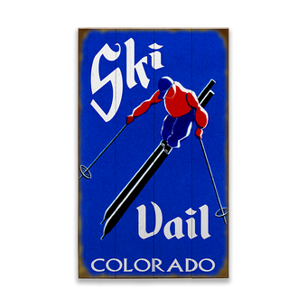 Vintage-Style Ski Sign