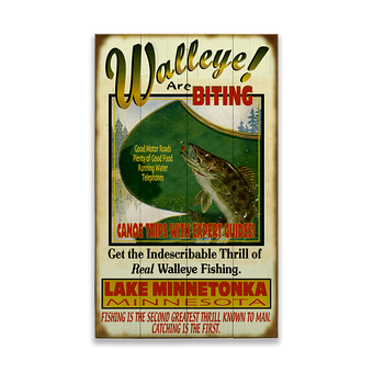 Walleye are biting Sign