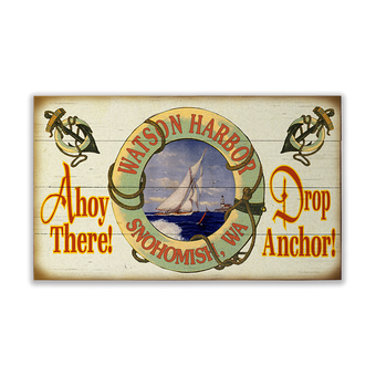 Ahoy There Sailboat Sign
