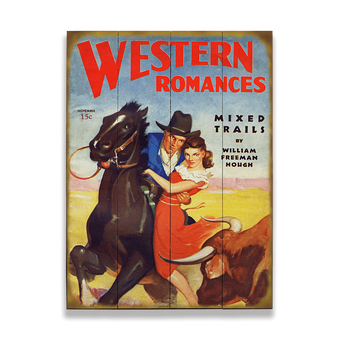 Western Romances Pulp Fiction Sign