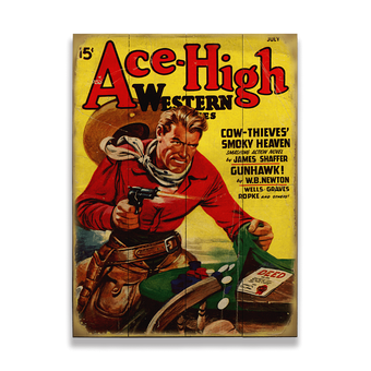 Ace-High Western Pulp Fiction Series Sign