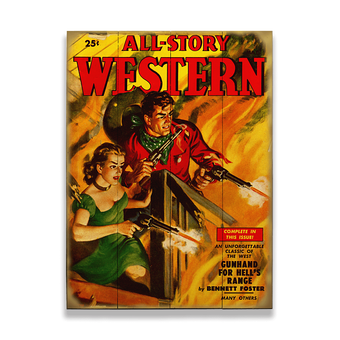 All Story Western Pulp Fiction Series Sign