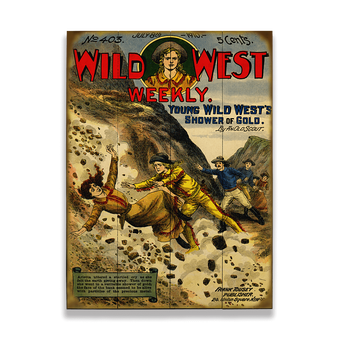 Wild West Weekly Pulp Fiction Sign