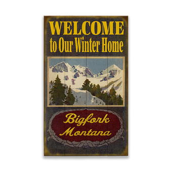 Winter Home Welcome Sign