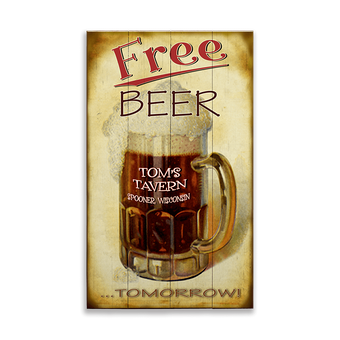 Free Beer Tomorrow Sign