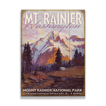 Mt. Rainier National Park Sign