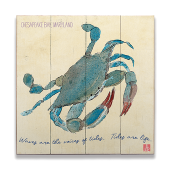 Blue Crab Art Sign