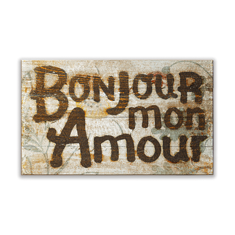 Bonjour Mon Amour Vintage Sign
