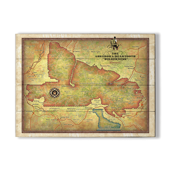 Vintage Absaroka Beartooth Wilderness Map