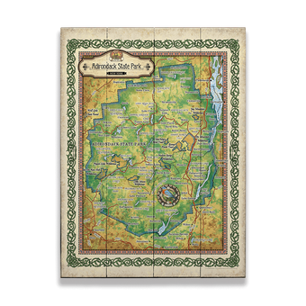 Historic Adirondack Park New York Vintage Map