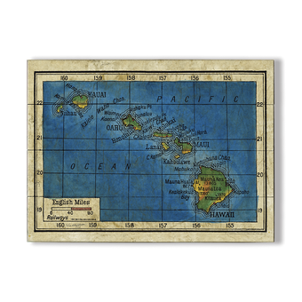 Vintage Map of the Hawaiian Islands