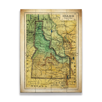 Historic Vintage Map of Idaho 1906