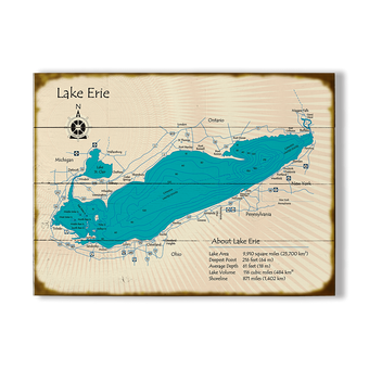 Lake Erie Map Sign