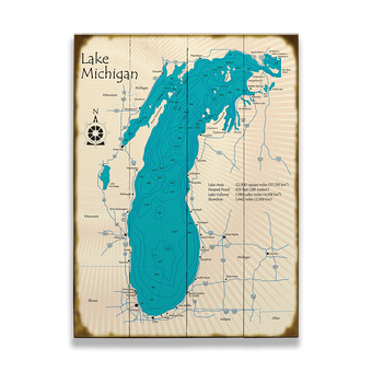 Lake Michigan Map Sign