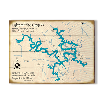 Lake of the Ozarks Map Sign