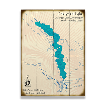 Osoyoos Lake Washington Canada Map Sign