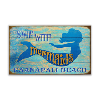 Swim with Mermaids Sign
