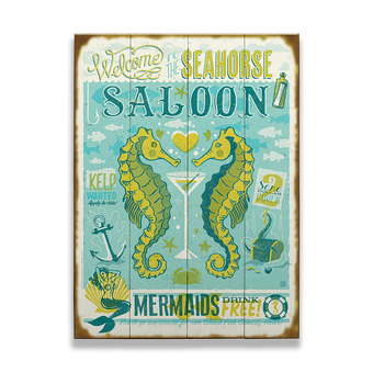 Welcome to the Saloon (Seahorse) Sign