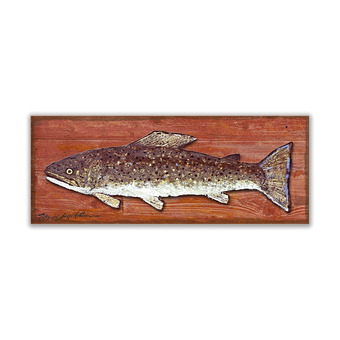 Dolly Varden Trout Metal and Wood - Sign