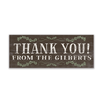 Thank You - Chalk Rustic Wood Sign