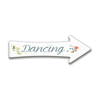 Directional Arrow- Spring Flowers Wood Sign
