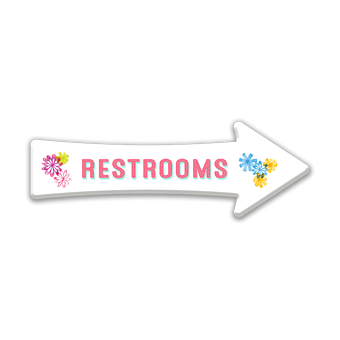 Directional Arrow - Groovy Blooms Wood Sign