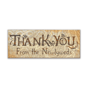Thank You - Earth Tones Wood Sign