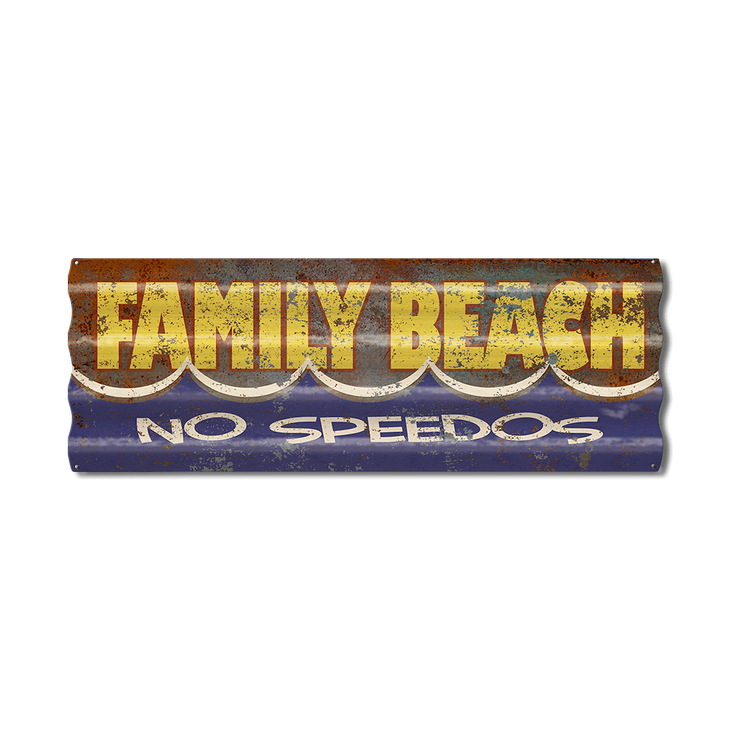 Family Beach Corrugated Sign - Family Beach