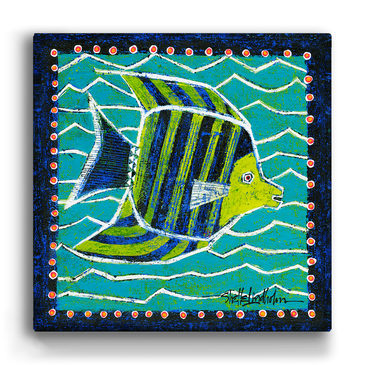 Green and Blue Angel Fish Box Art - Green and Blue Angel Fish
