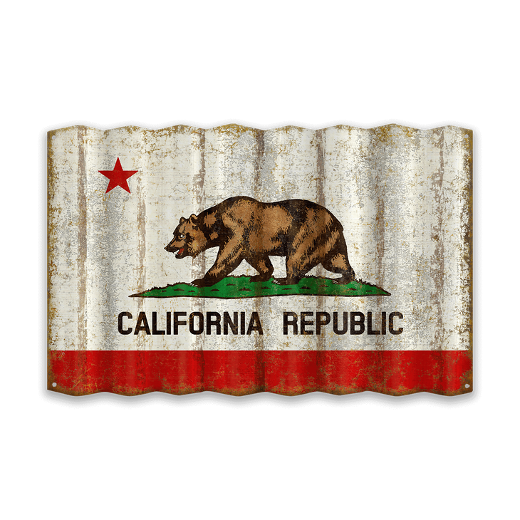 California Corrugated Flag - California